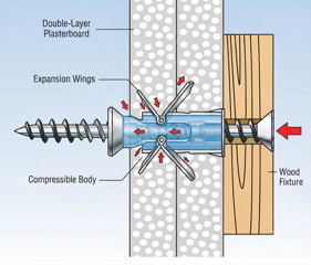 Person montiert eine magnetische Holzleiste an der Küchenwand